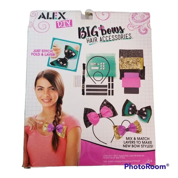 NEW Alex DIY Big Bows Hair Accessories Kit Crafts Do It Yourself - Picture 2 of 3